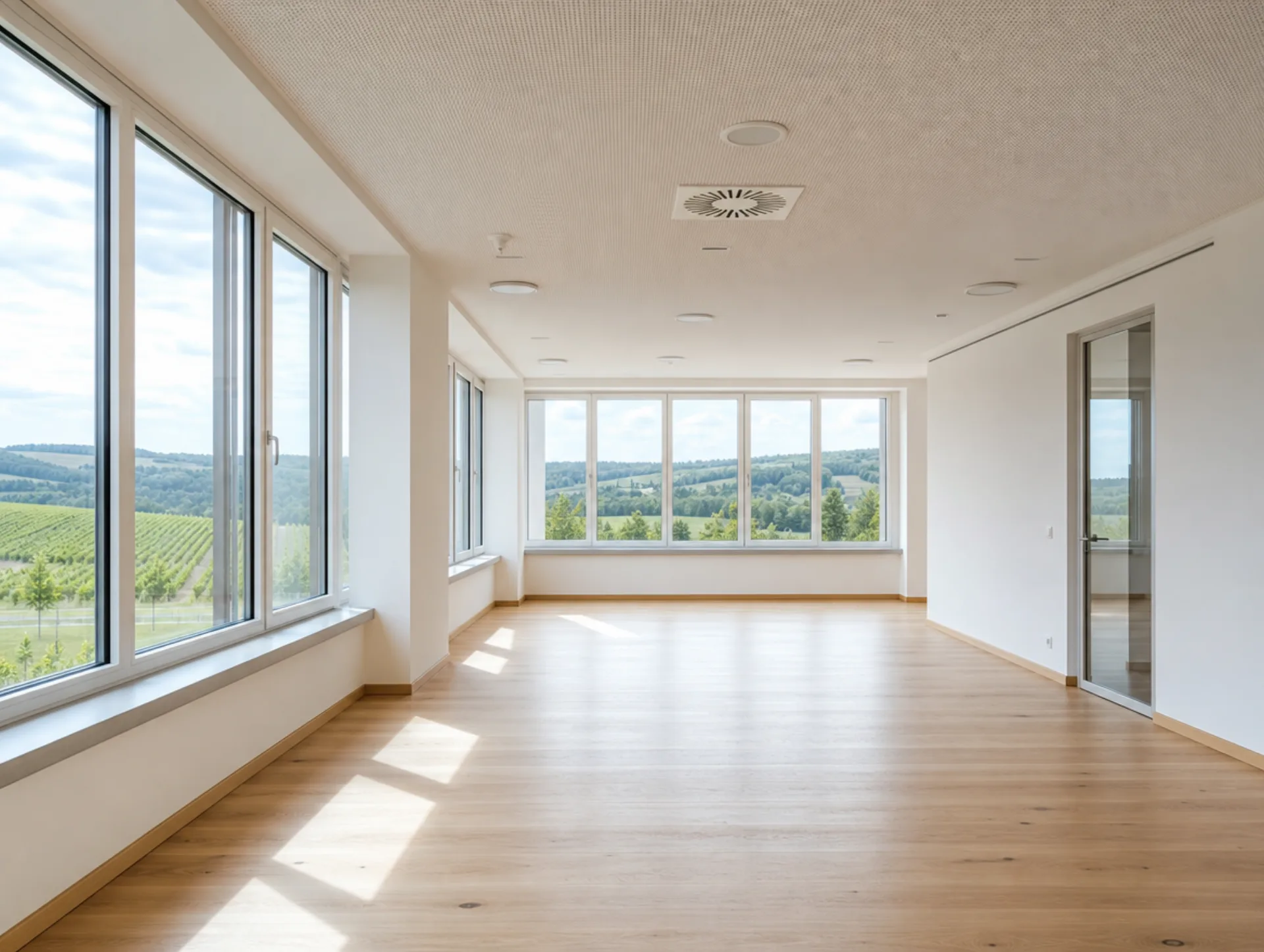 Besenrein übergebenes Büro im Burgenland nach erfolgter Büroauflösung mit Tageslicht