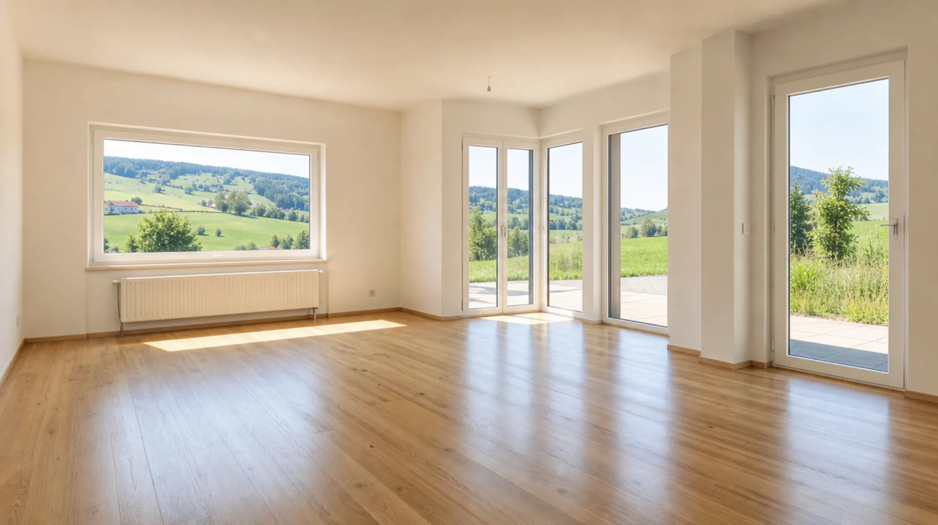 Haushaltsauflösung Niederösterreich – besenrein übergebenes Einfamilienhaus mit Blick in die niederösterreichische Landschaft